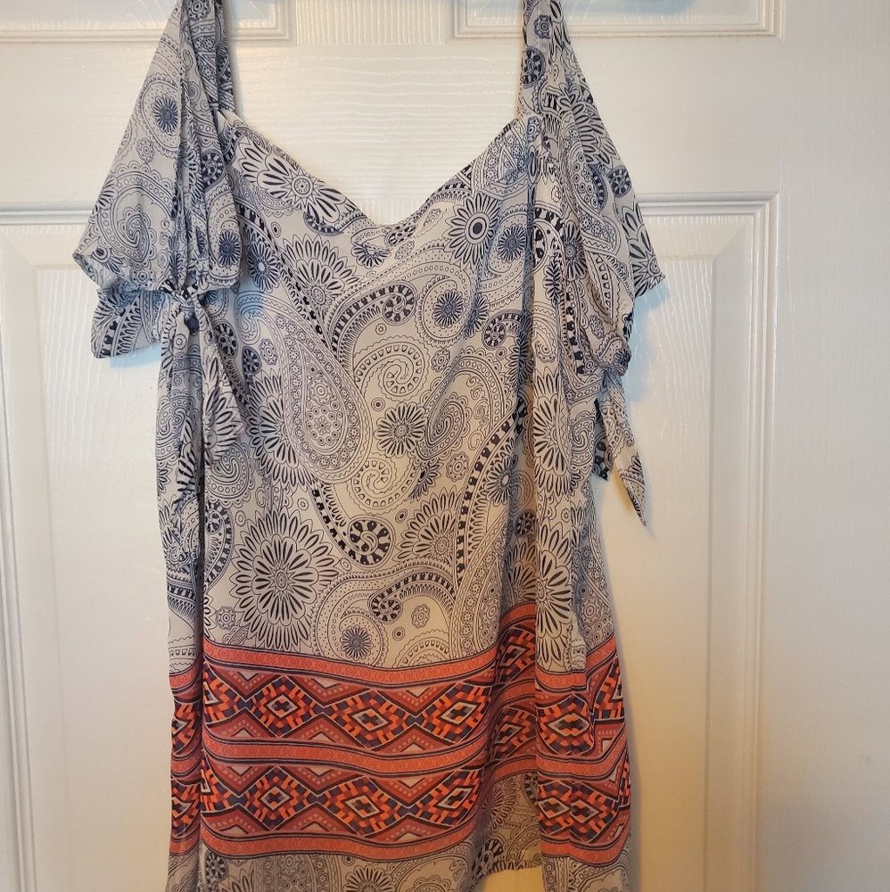 Skies are Blue Cold Shoulder Top